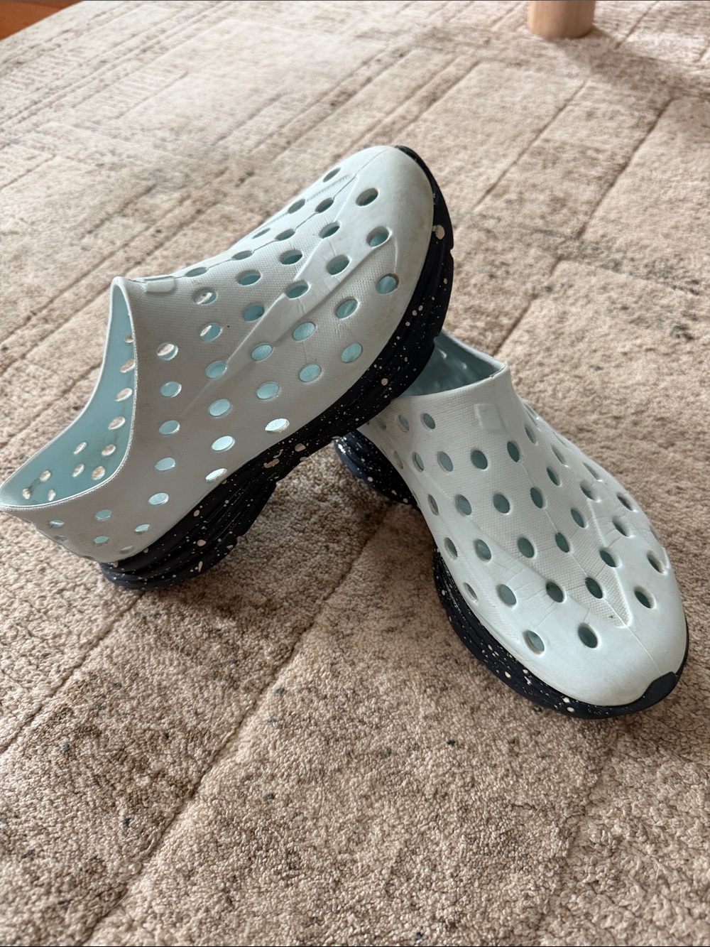 Kane Kids Slip-On Water Shoes in Light Blue with Navy Speckled Sole